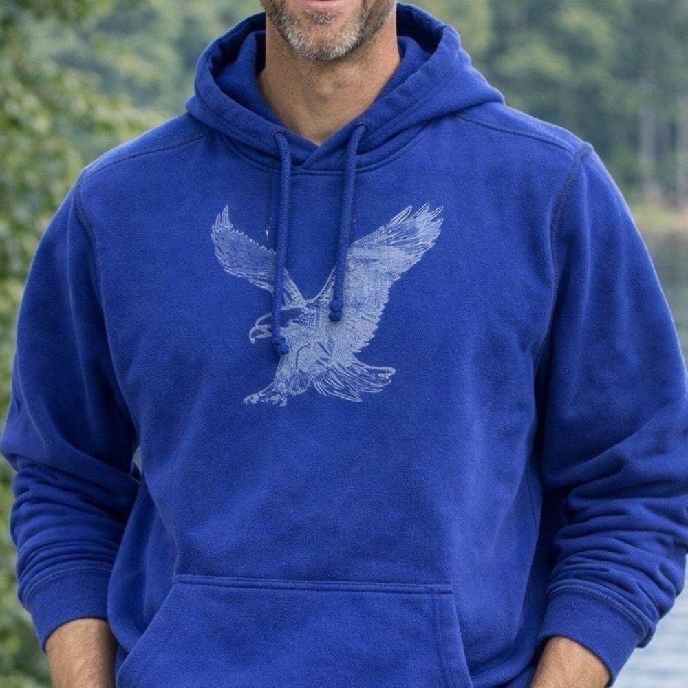 American‎ Eagle Outfitters Eagle Graphic Fleece Hoodie Mens XL Athletic Fit